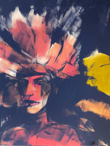 Art modern contemporary painting portrait oilpainting norwegian artist Contemporary mordern art Oil acrylic painting billedkunst stavanger kjersti dirdal fargegaten norway artist painter maler norsk maleri kunst konst Stavanger Det Lilla Galleriet