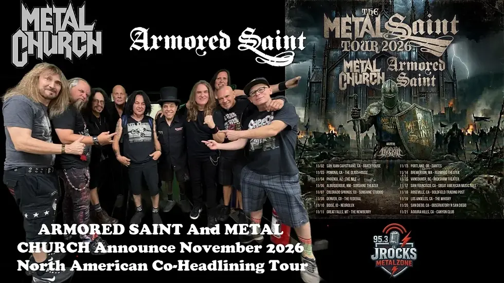 ARMORED SAINT And METAL CHURCH Announce November 2026 North American Co Headlining Tour