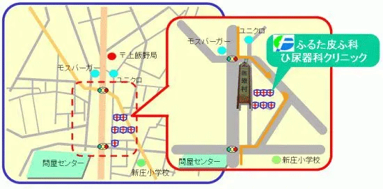 ふるた皮ふ科MAP