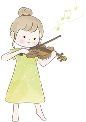 バイオリン演奏する子ども