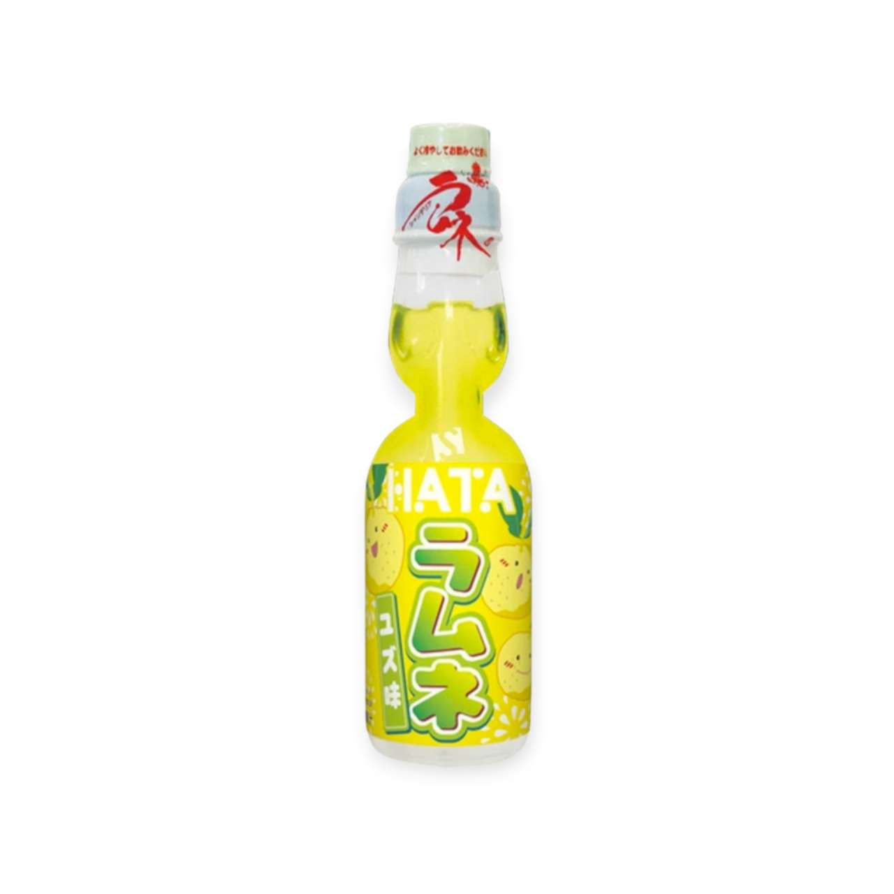 Hata Ramune Yuzu Flavor, boisson gazeuse au goût de yuzu de 200ml