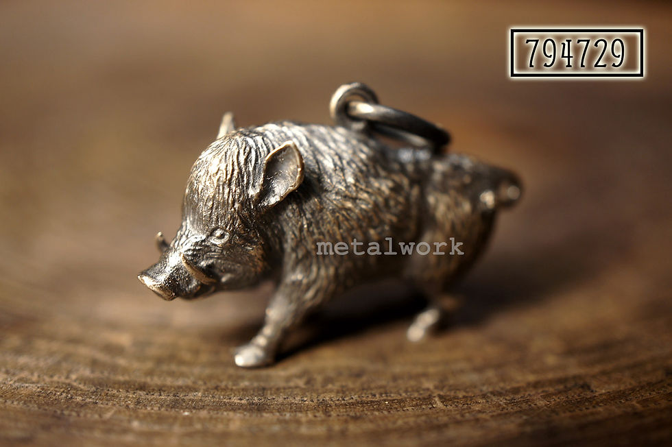 縮圖：MW P1120 The 925 Silver Boar Pendant (Large)