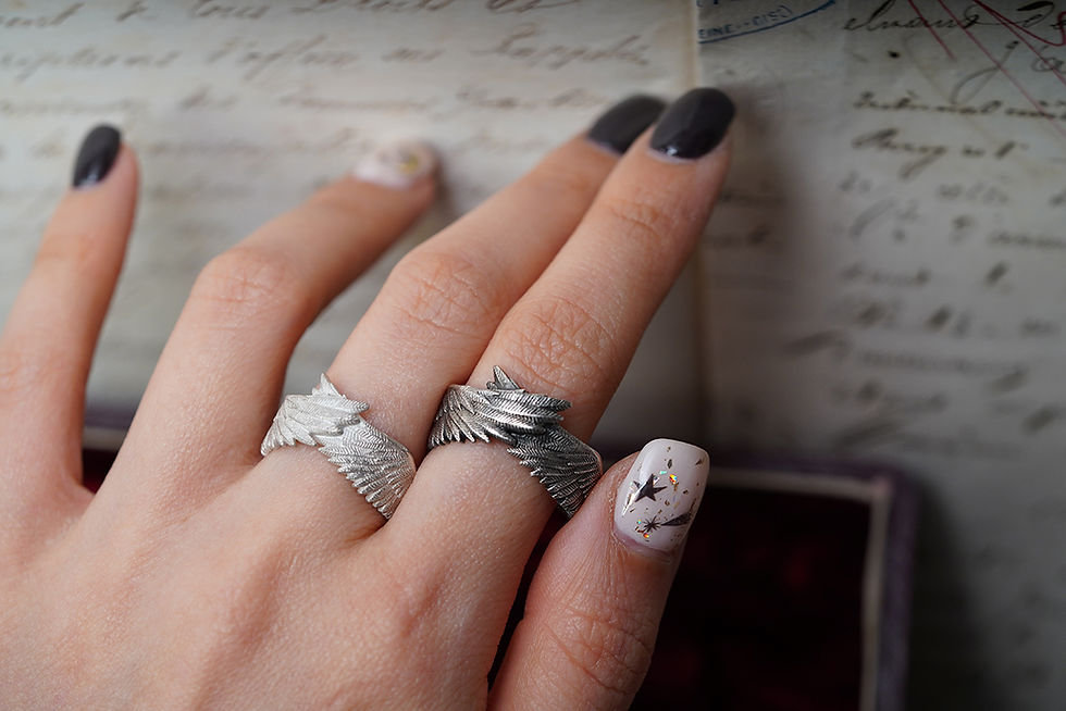 縮圖：MW R1028 St. Gabriel Angel Wing Ring (Price per ring)