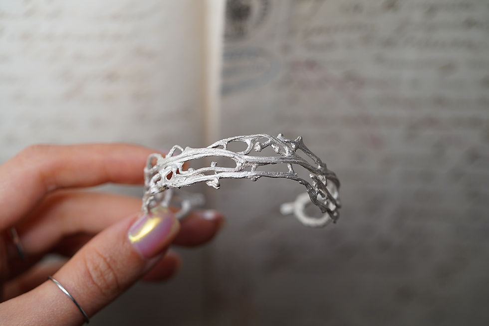 縮圖：MW B1014 The 925 Silver Branch Bangle