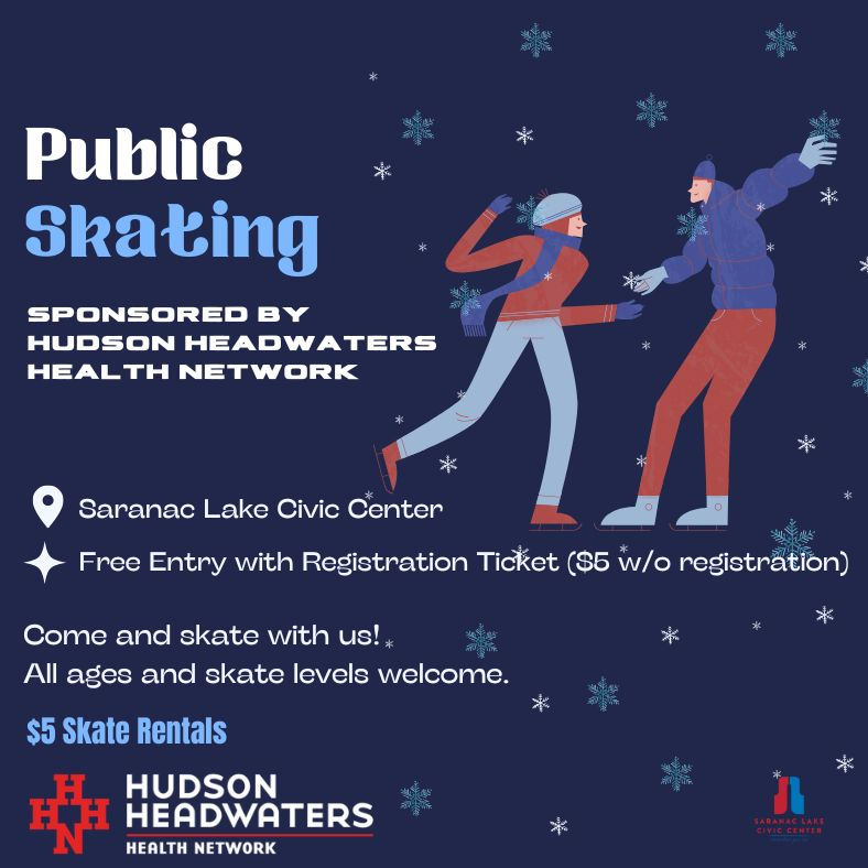 11/29 - Free Ice Skating sponsored by Hudson Headwaters Health Network