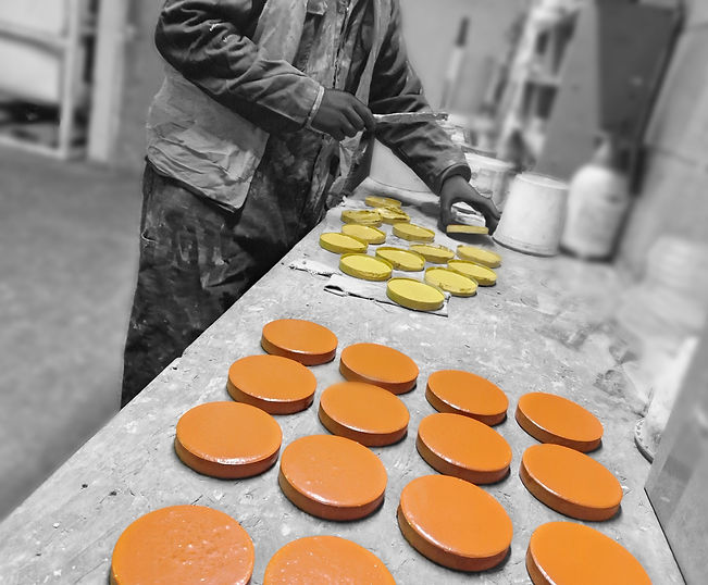 slp colourtone employee making concrete samples