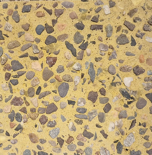 integrally coloured concrete sample with exposed aggregate finish 7