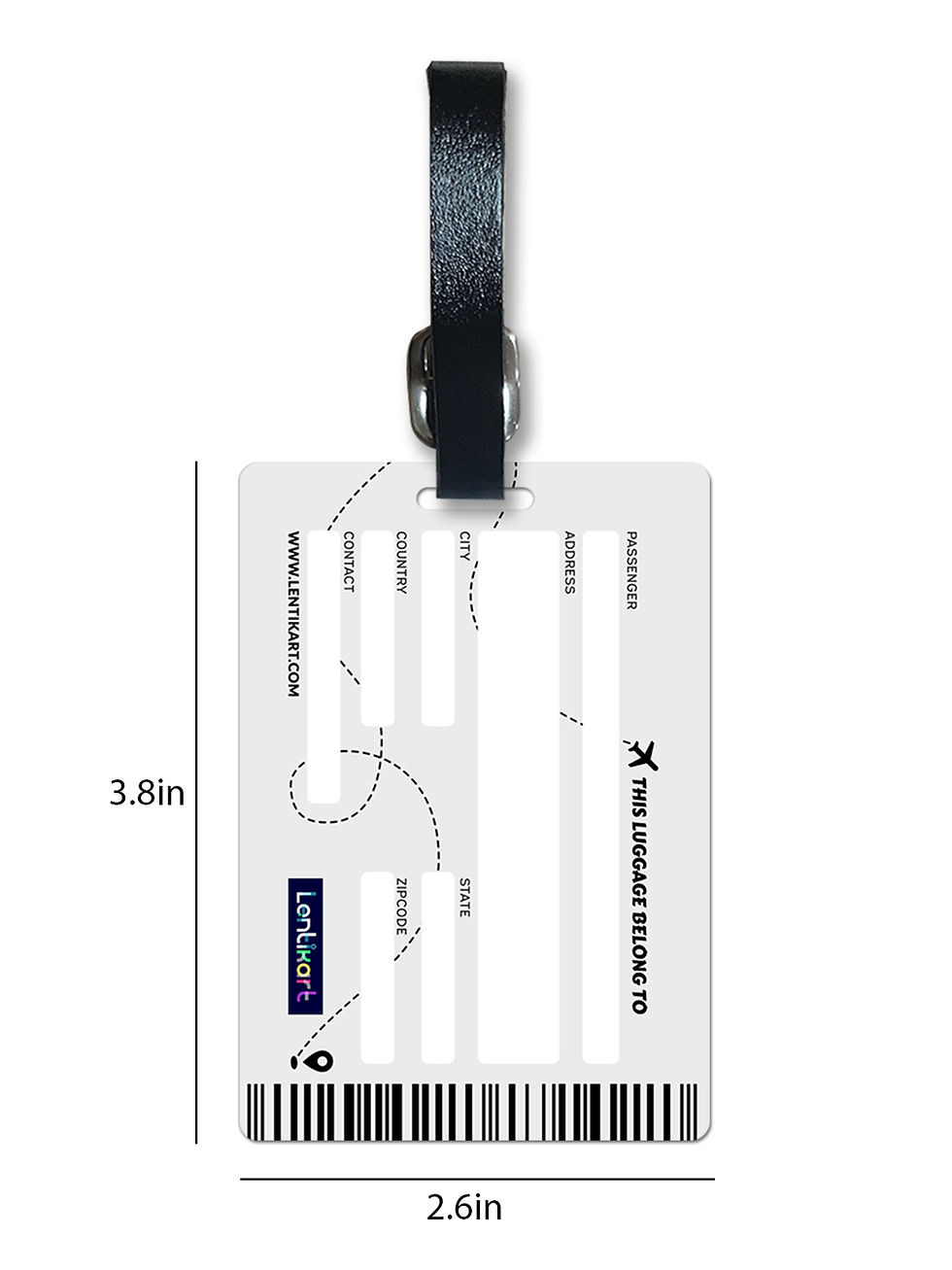 Thumbnail: 3D Lenticular Luggage Tag of Country Flags Back