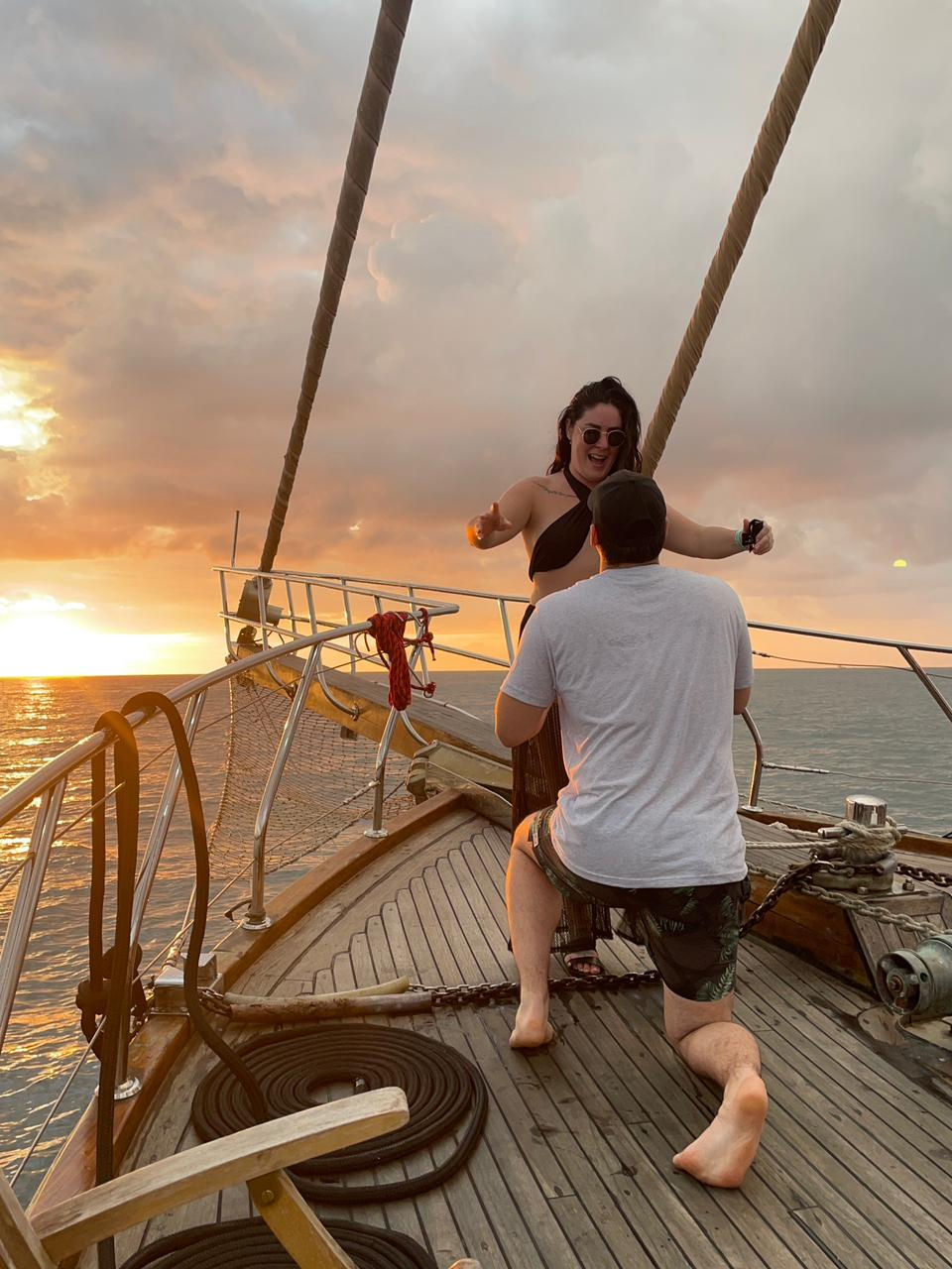 He popped the question!