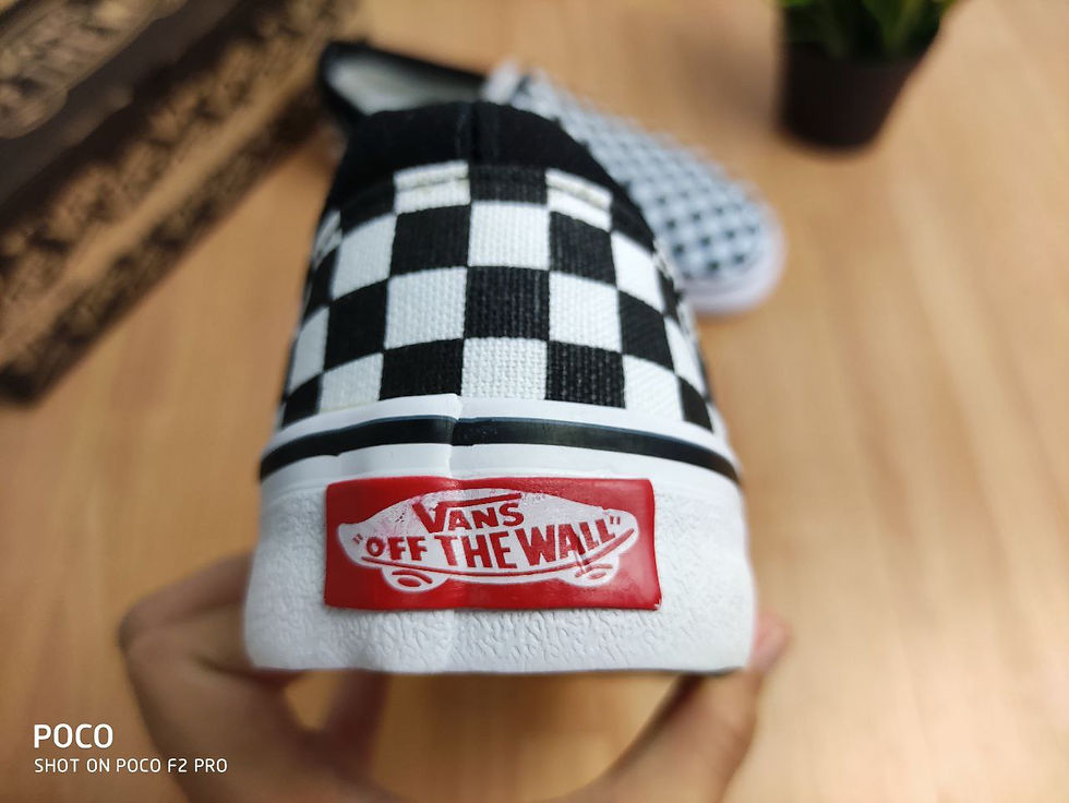 Thumbnail: VANS SLIP ON CHECKERBOARD BLACK SIDE