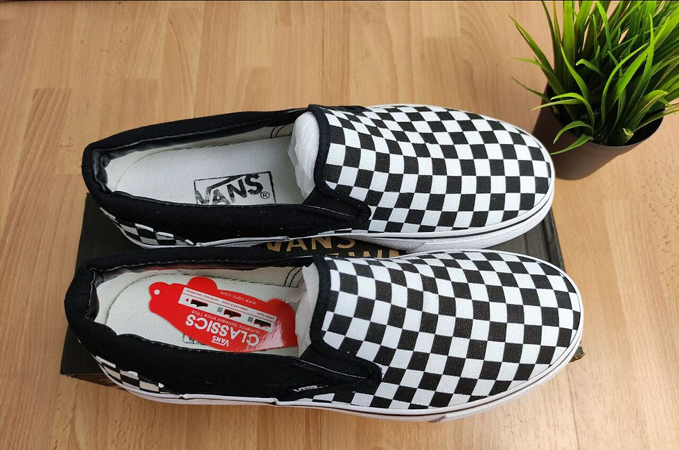 Thumbnail: VANS SLIP ON CHECKERBOARD BLACK SIDE