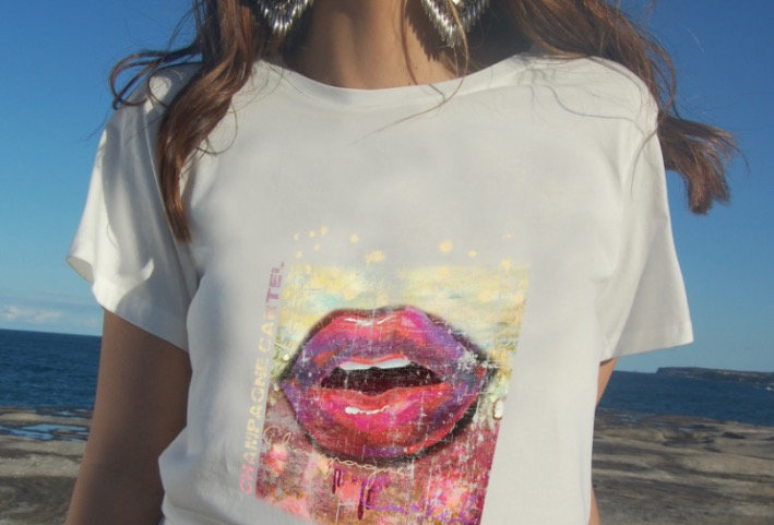 CHAMPAGNE CARTEL LIP TOP // WHITE