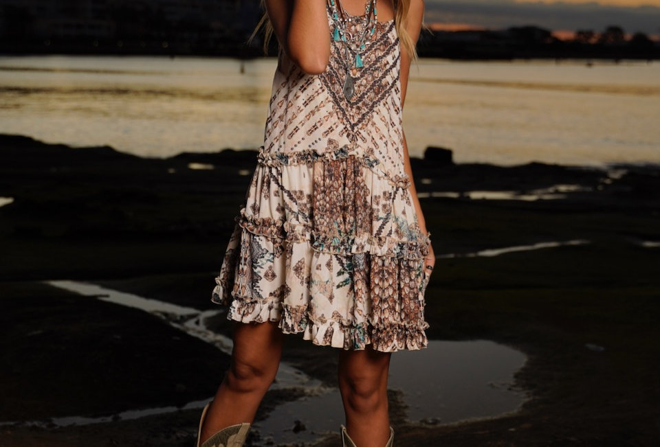 CRYSTAL DRESS // WHITE CROC