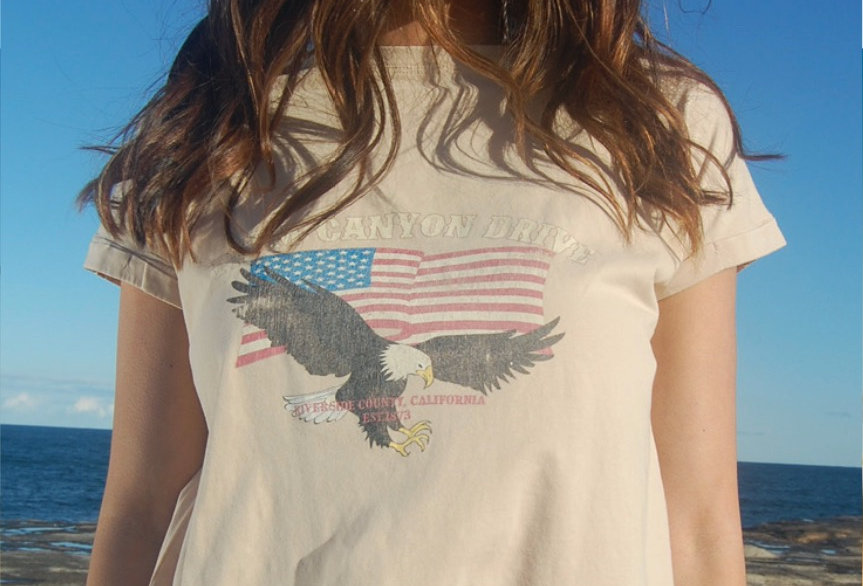 PALM CANYON DRIVE TEE // BIEGE
