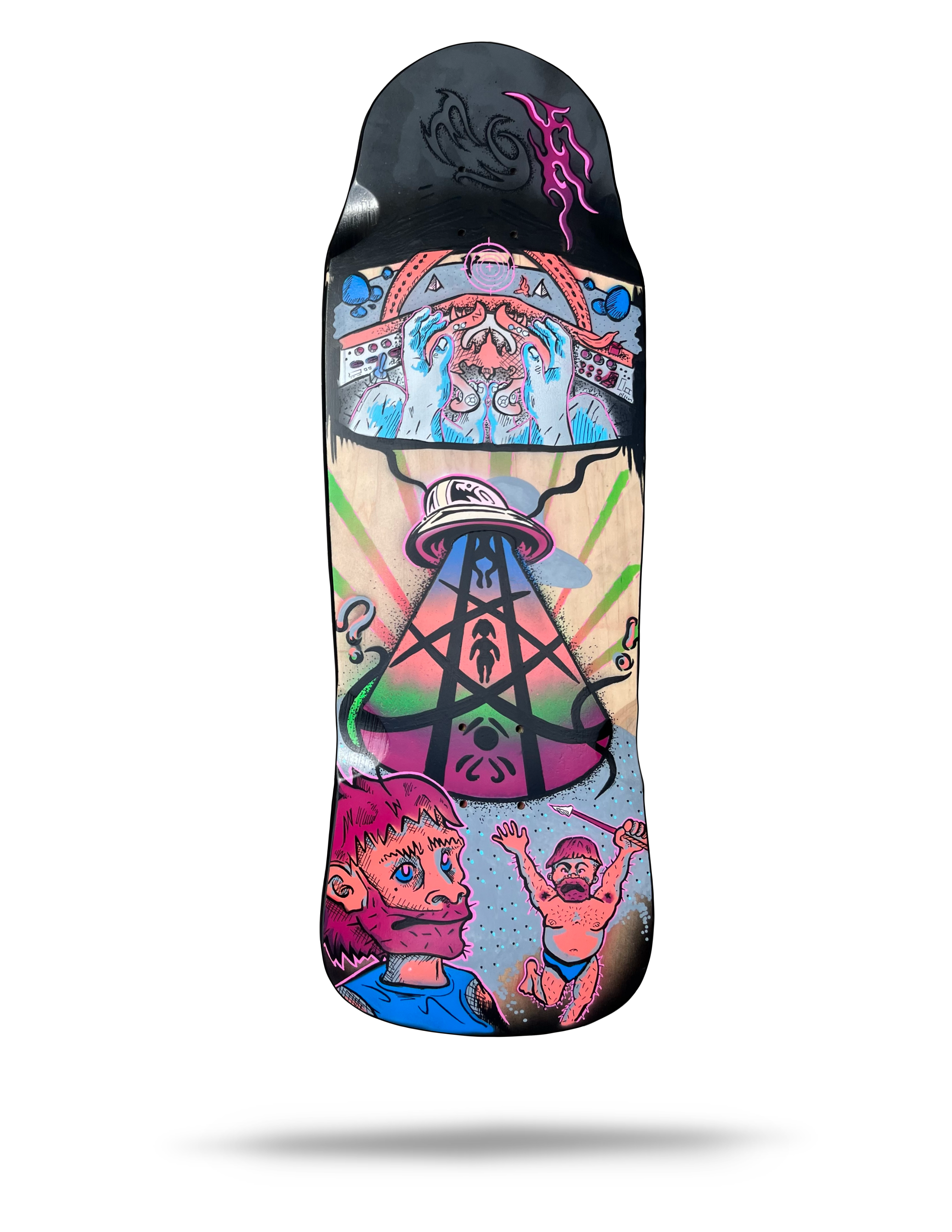 “Flying Sauce-her” Hand Painted Deck