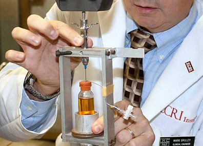 Tubex syringe under test