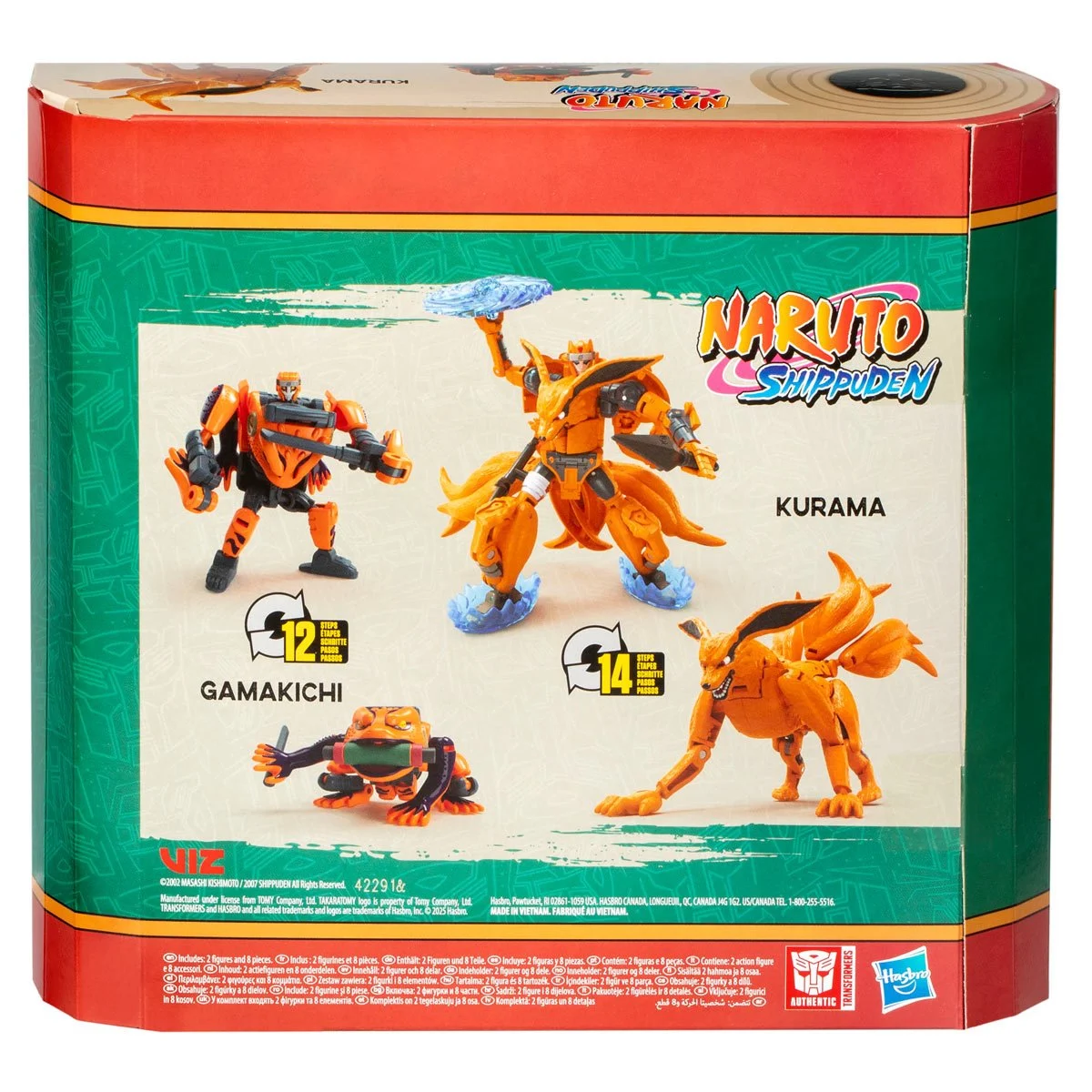 Hasbro Collectibles - Transformers Collaborative - NARUTO SHIPPUDEN x Transformers Kurama and Gamakichi Rear Box View