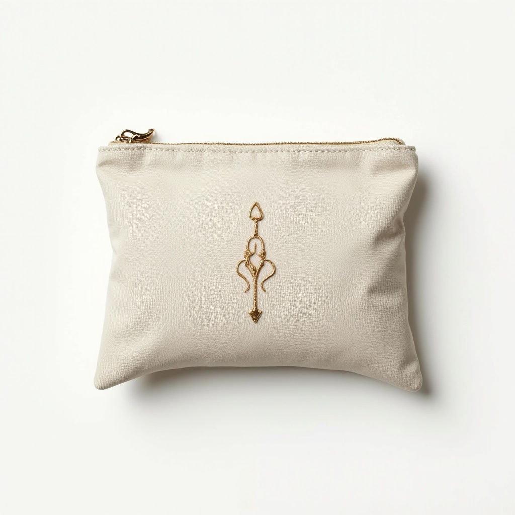 Embroidered Linen Pouch