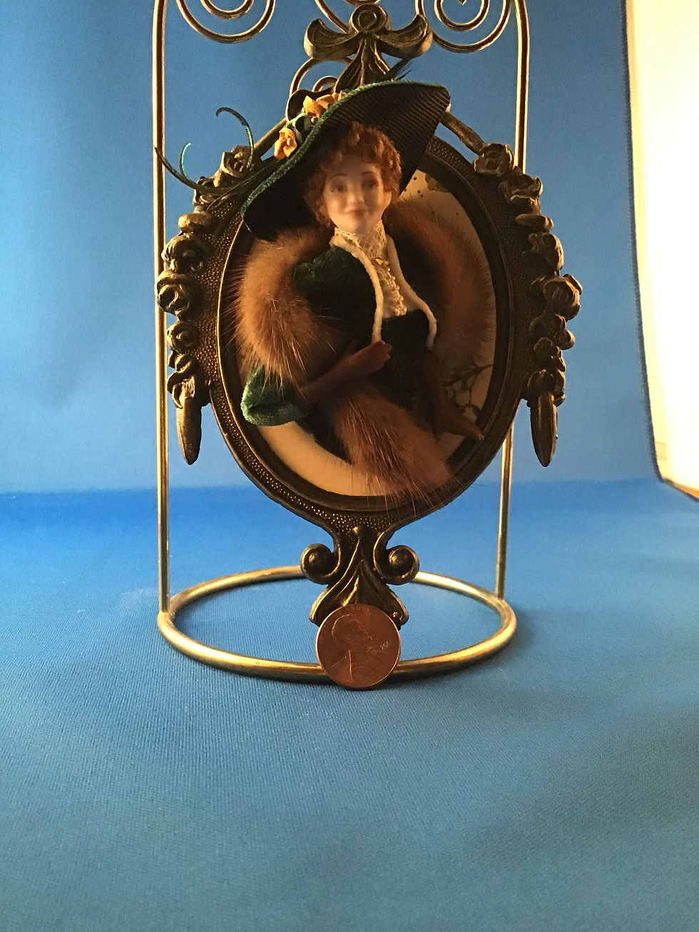 Framed Victorian Style Half Doll 1