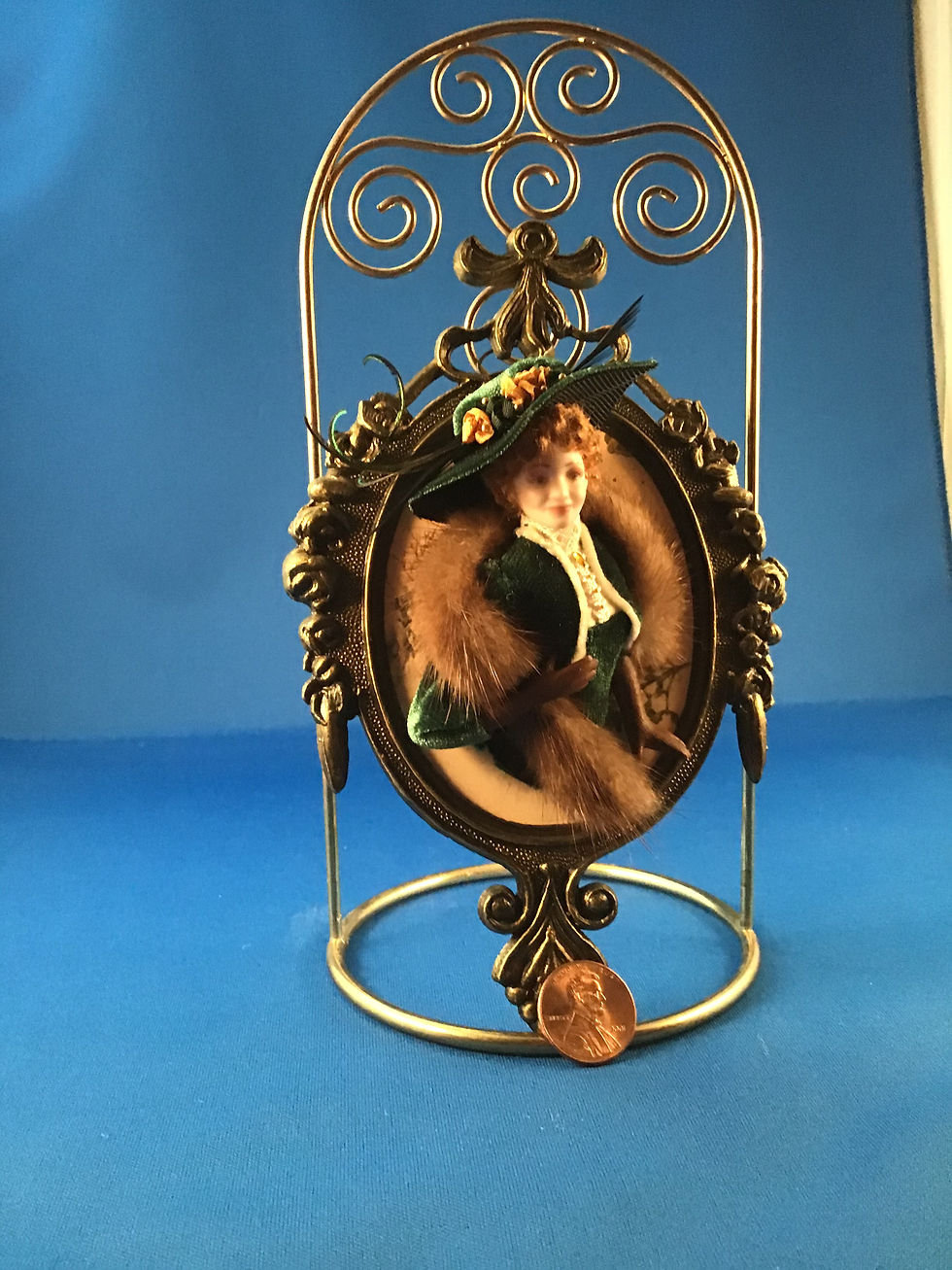Framed Victorian Style Half Doll 2
