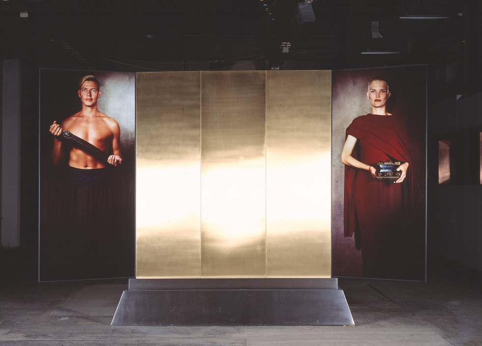 Revelation (Ilmestys) 1992, 230 x 360 x 55 cm, cibachrome, bronze, steel