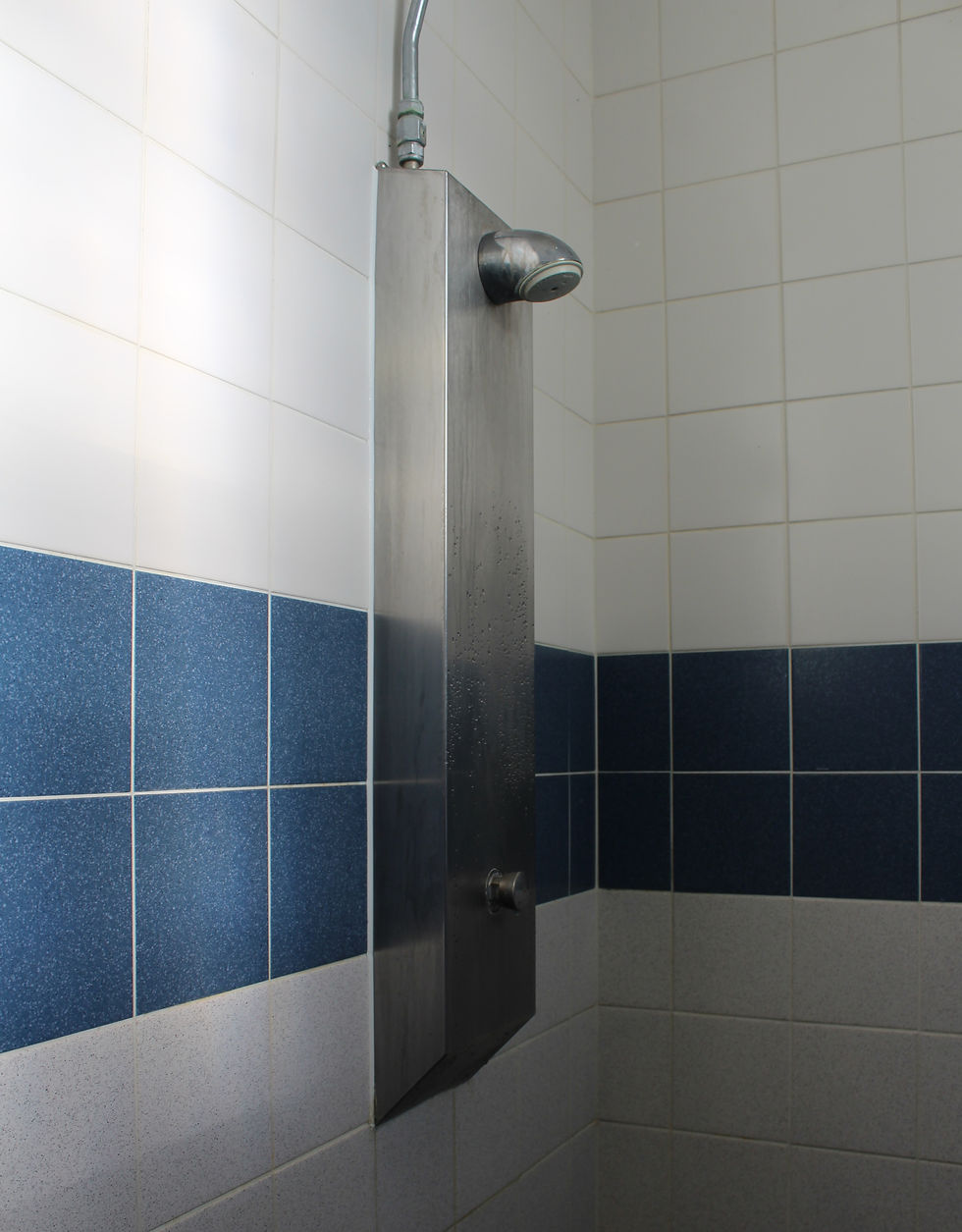 Refurbished shower in healthcare wing