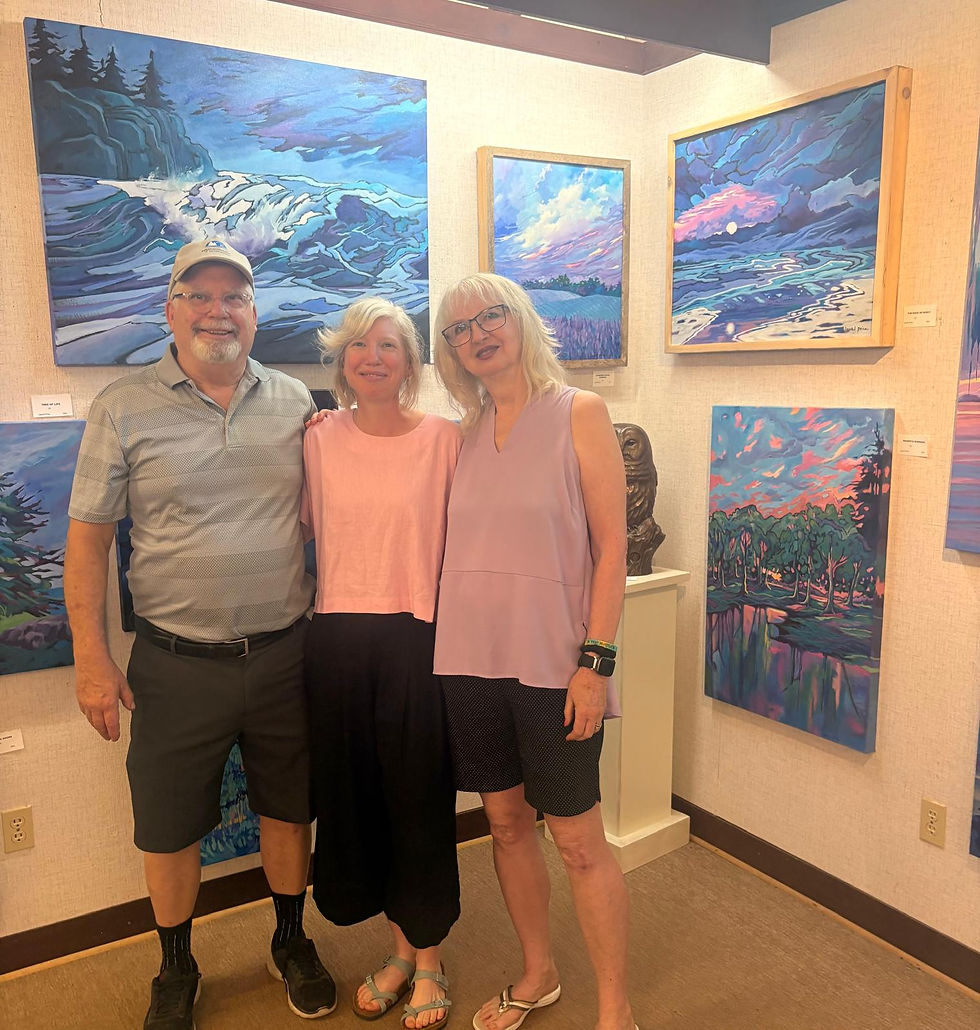 Family is everything to me...and they are so supportive. This is us at my first solo show at Perivale Gallery in July 2026