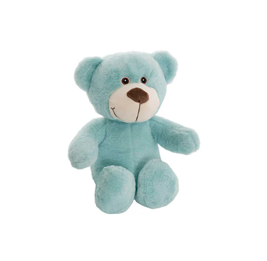 Mr Snuggles Plush Teddy Bear Aqua Teal Blue 25cm