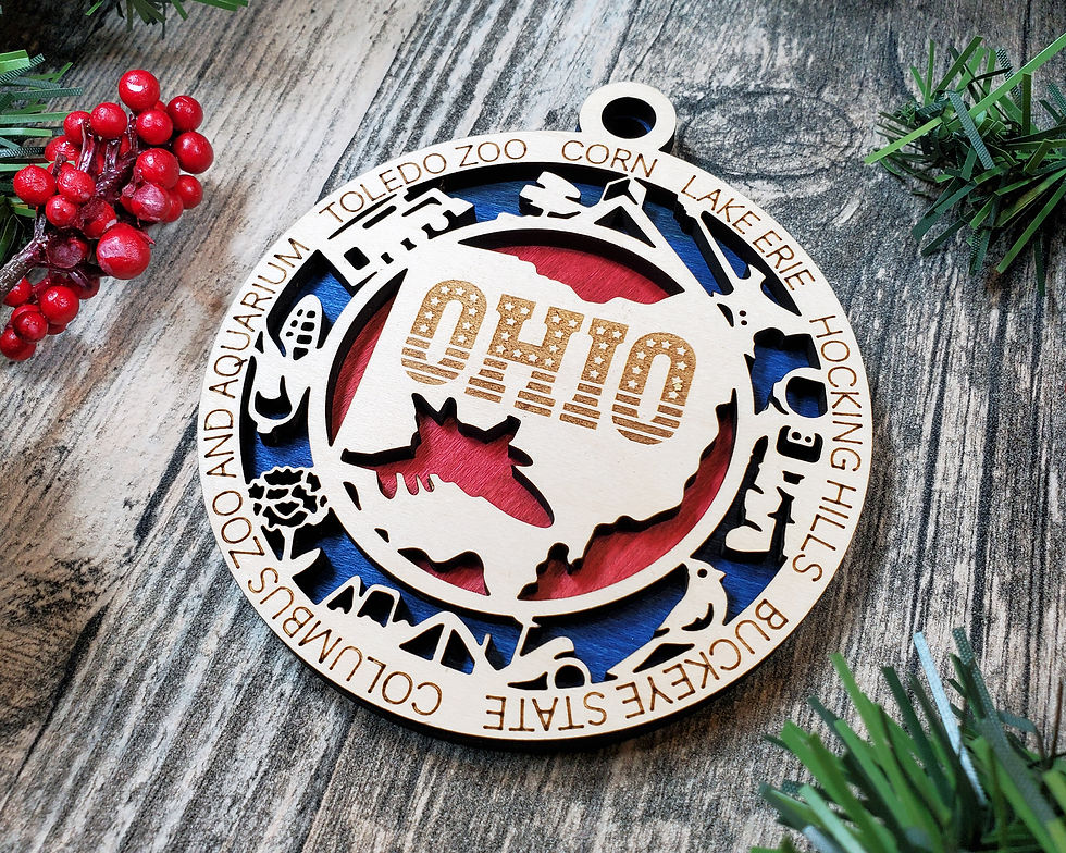 Thumbnail: Ohio Round Ornament