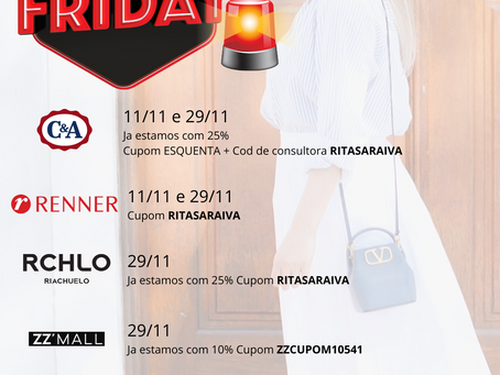 CUPONS BLACK FRIDAY - FIQUEM ATENTOS