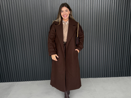 26.06.2026 Trench Coat Marrom + Saia Marrom