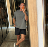 Outfit cinza - shorts