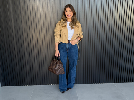 02 Jul Trench Coat Bege + Calça Wide leg