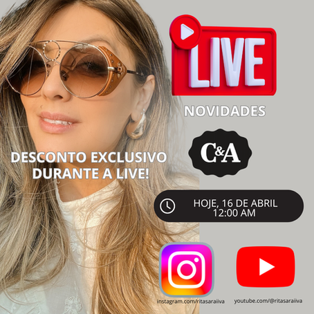 16 de Abr - Live CEA 20% OFF