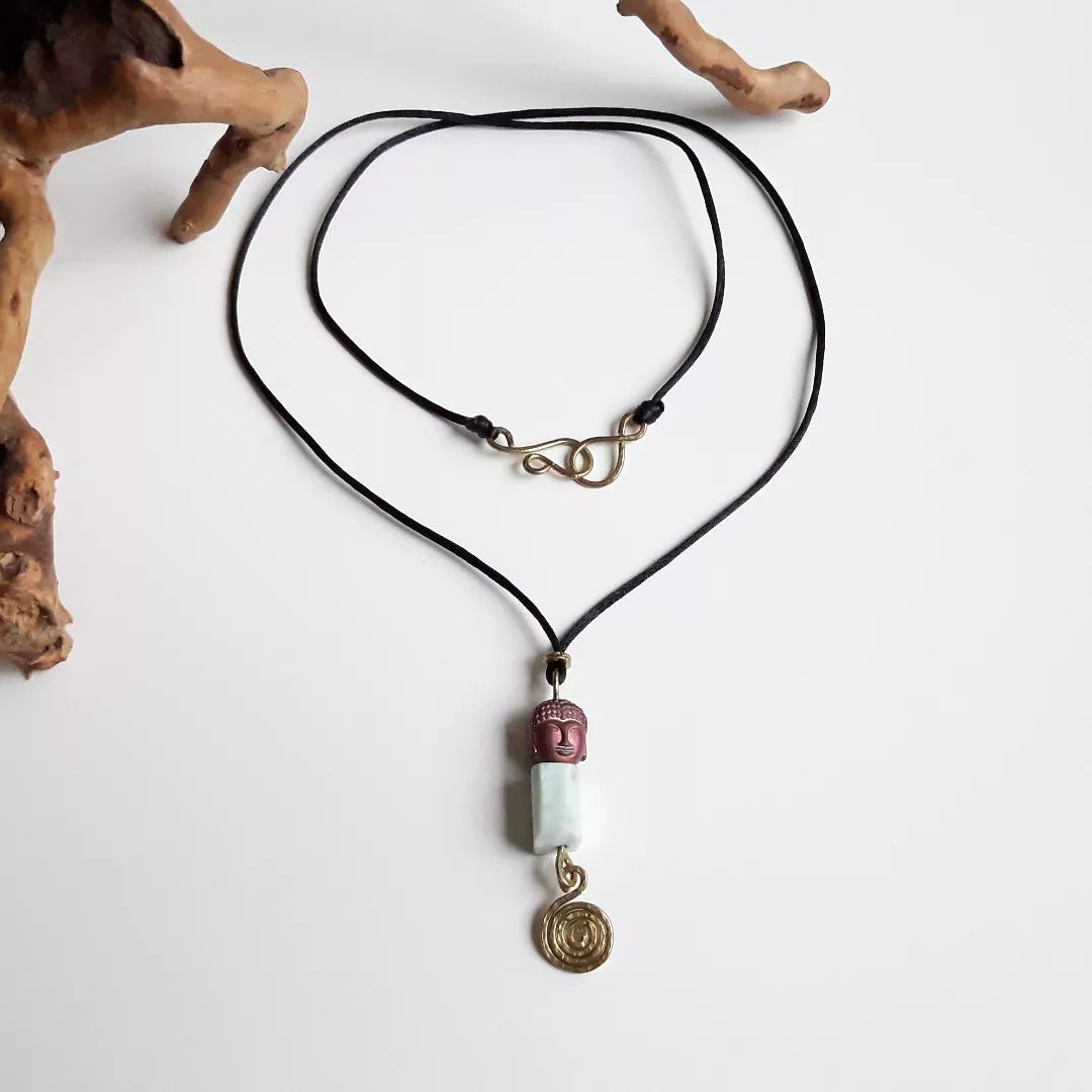 AMULET "INNE WYMIARY" - Larimar - naszyjnik minerałka