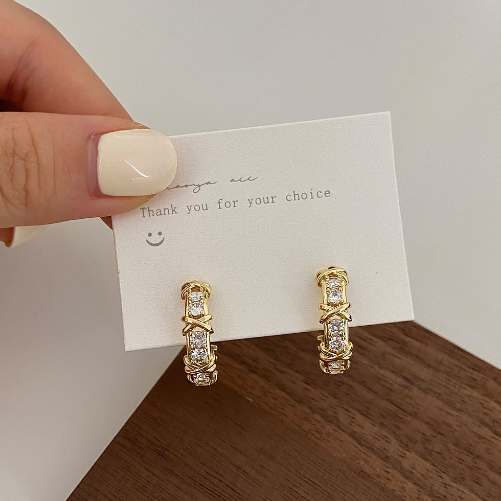 Thumbnail: Aurora Crystal Hoops