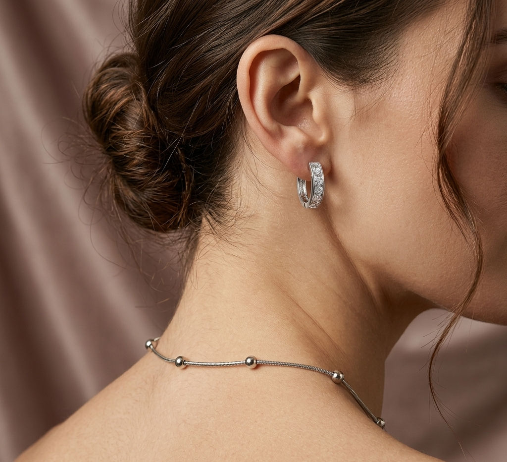 Lyra Crystal Hoops