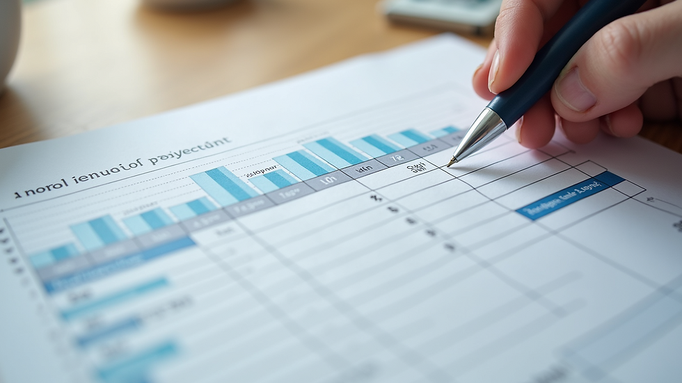 Close-up view of a renovation project timeline and budget spreadsheet