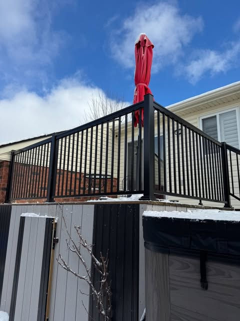 Top Tier Aluminum Railing is being shown off in a complete job done in the GTA.