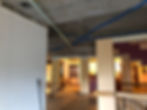 Cafétéria, couloir et salon d'un home