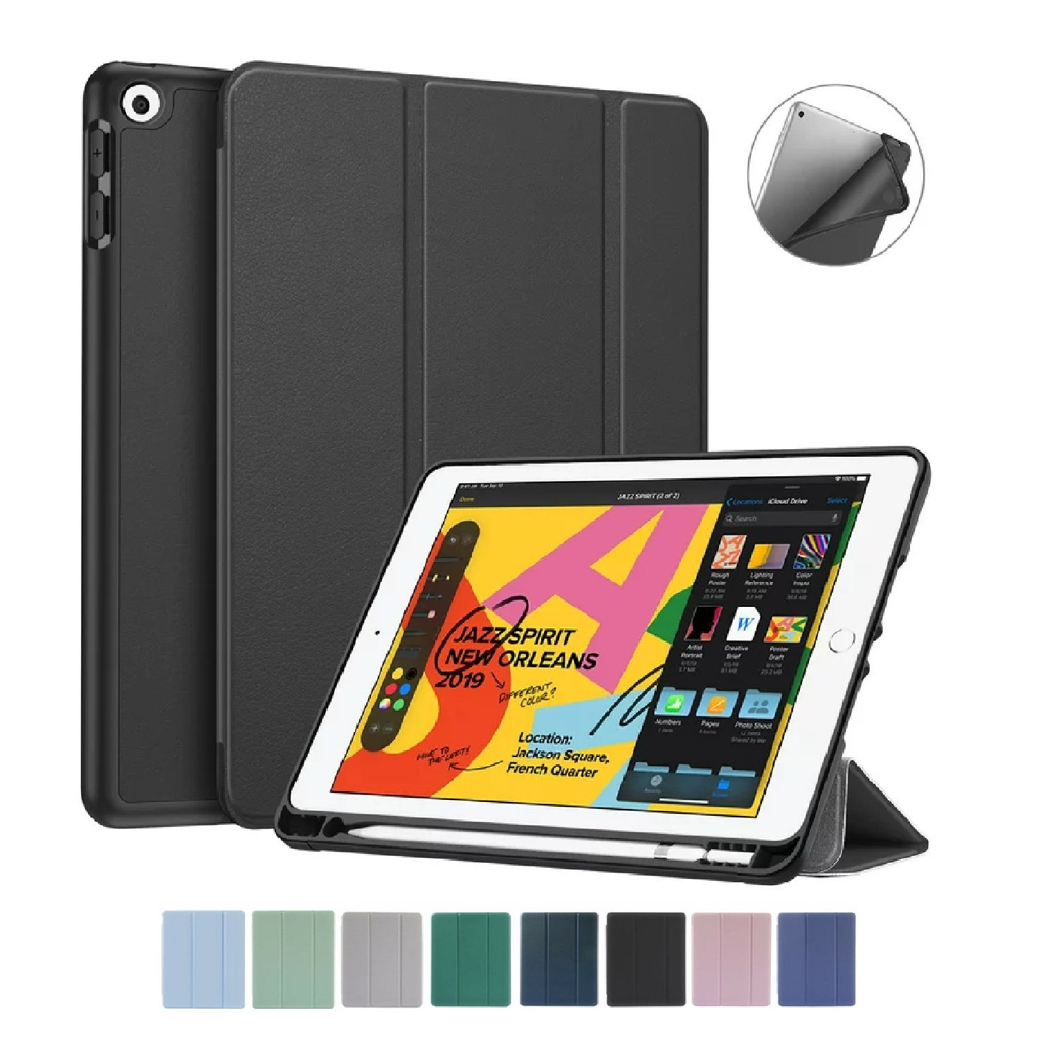 Estuche Protector Smart Cover Magnético Para Ipad 10.2 7a, 8a, 9a Generación