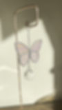 Thumbnail: Pink Iridescent Butterfly Copper Plant Stake with Crystal