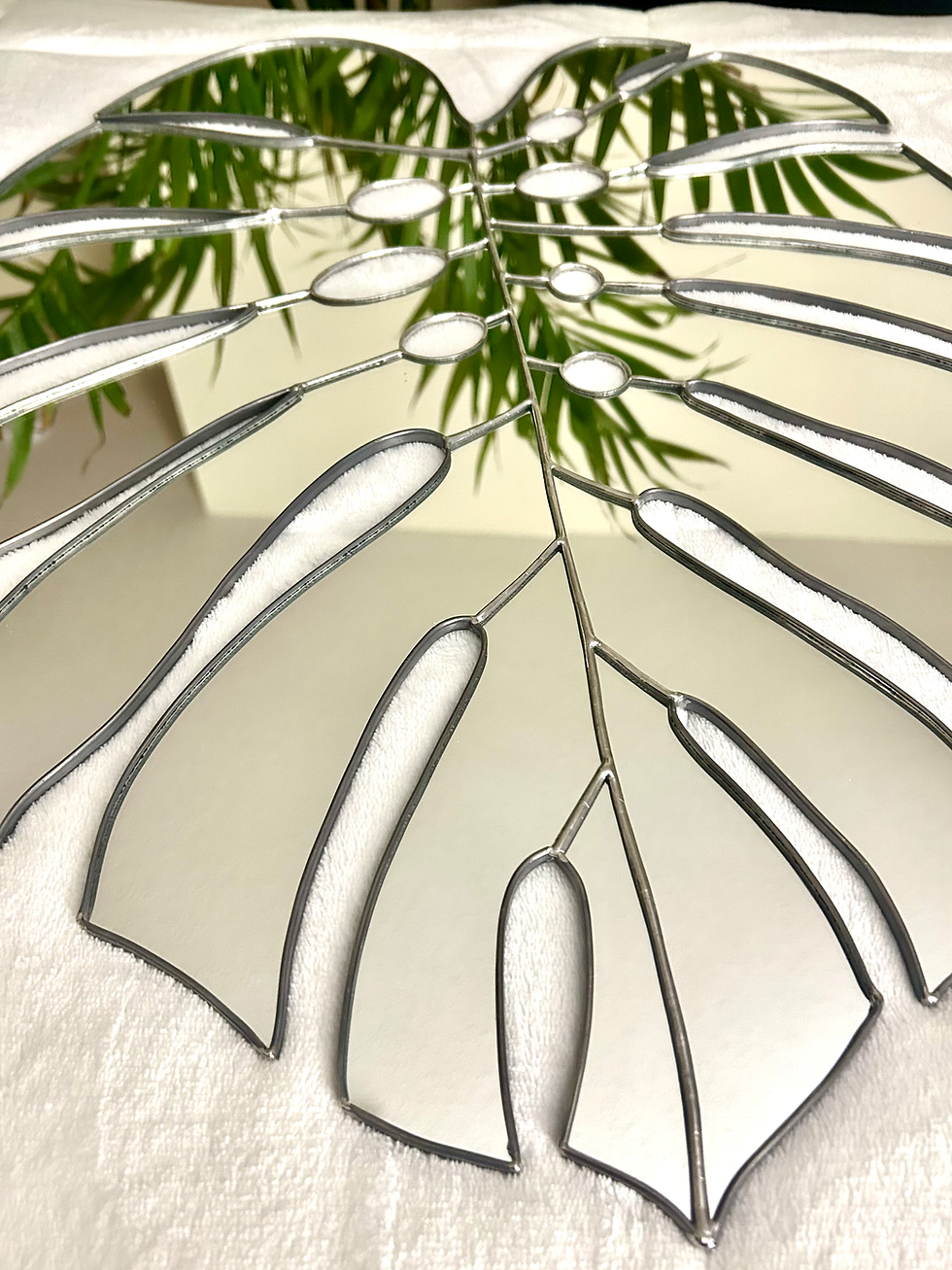 Thumbnail: Large Monstera Mirror