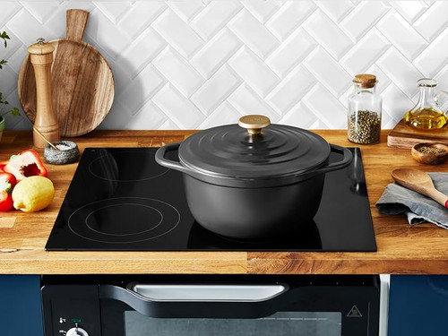 Tefal Air Cocotte Ronde 24 Cm 4,7 L - Légère En Fonte D'Aluminium, Revêtement Céramique Sûr, Couvercle à Condensation, Compatible Four Et Induction - Gris E2554604