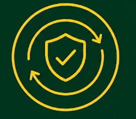 Shield icon with checkmark to book secure parking online