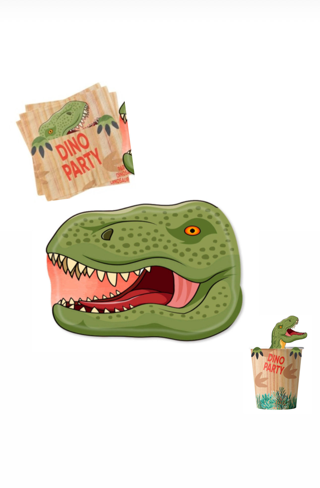 t-rex tableware, t-rex party, dinosaur party, dinosaur tableware, dino party, dinosaur shaped plate, dinosaur napkins, dino