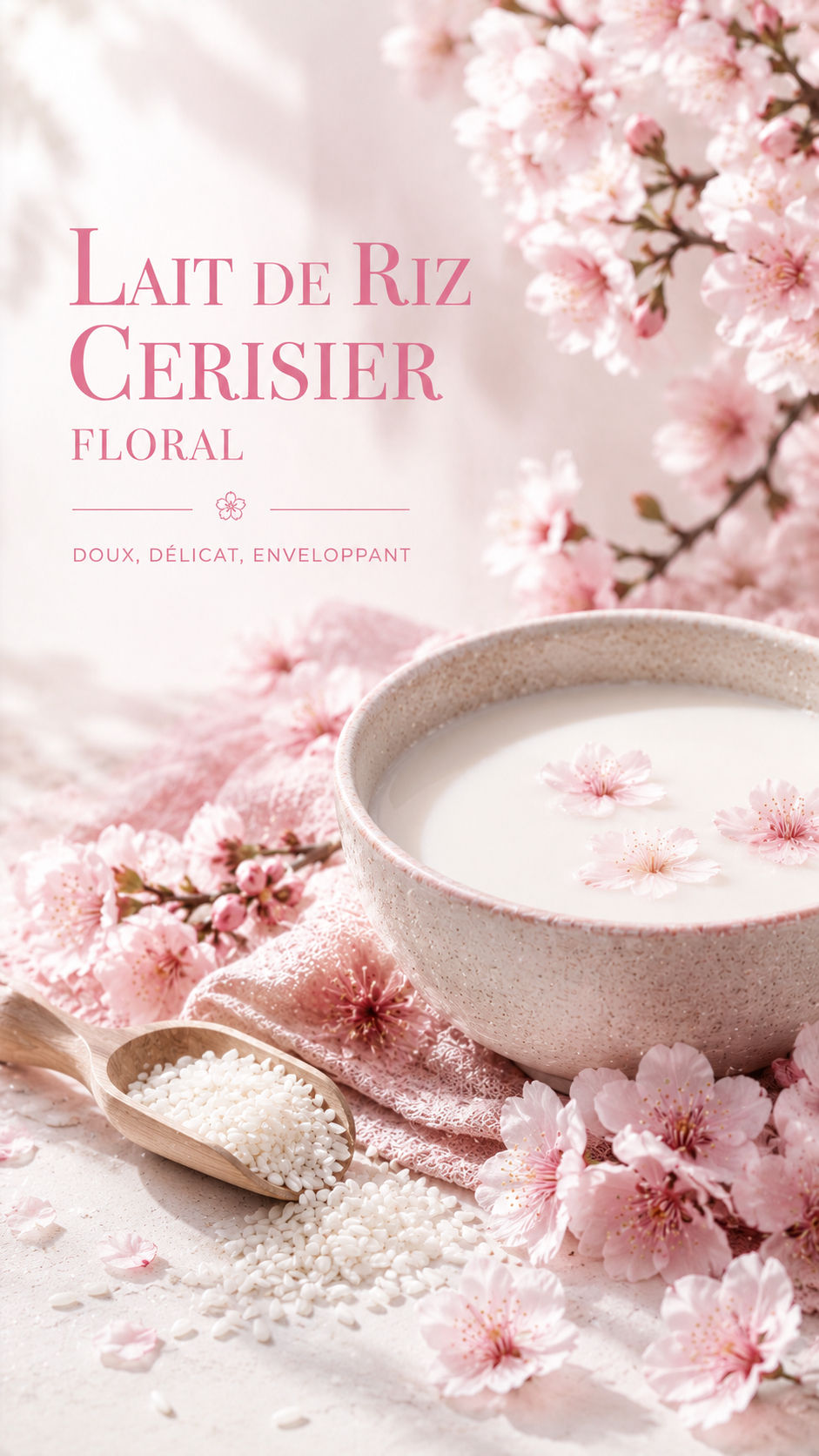 Fondant parfumé lait de riz cerisier
