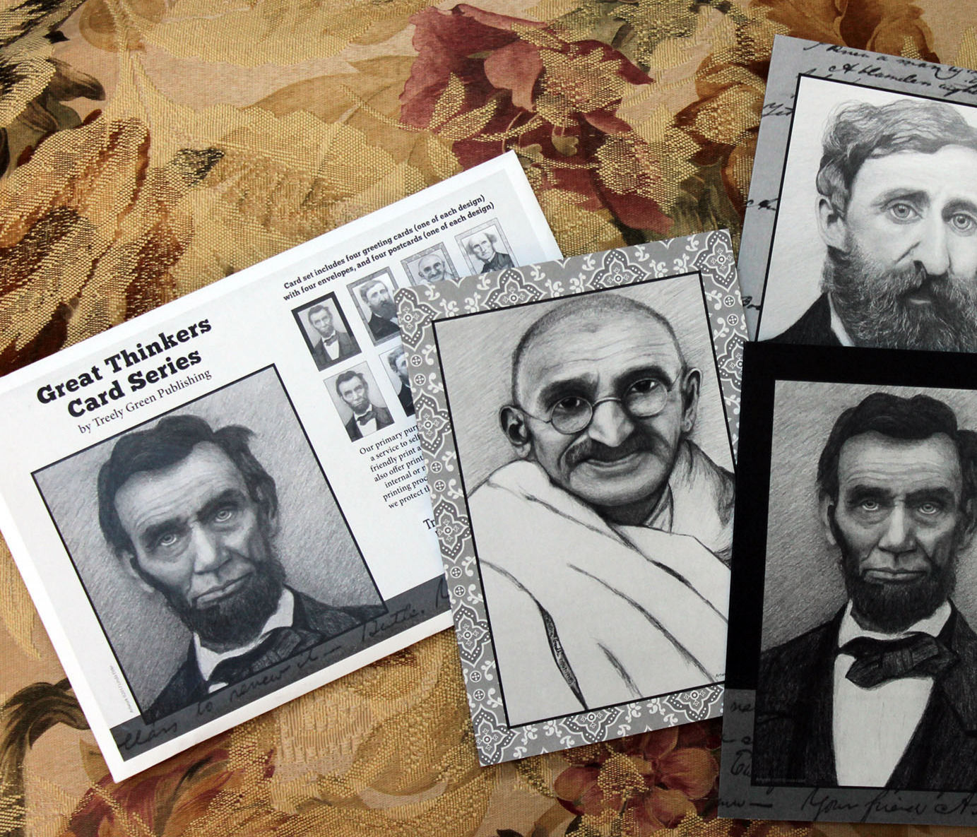 Great Thinkers Blank Cards and Postcards Set - 4 of each