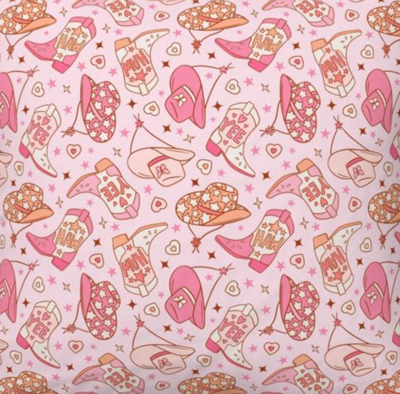 YEE HAW PINK BOOTS & HAT BANDANA