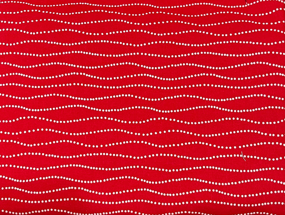RED/WHITE WAVY DOTS WRISTLET